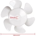 thumbnail image 2 of Plastic Fan Blade Replacement, 6 Inch 8 Inch 10 Inch 12 Inch White Bathroom Fan Blade Replacement for Fan Blades Home(6 inches), 2 of 3