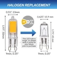 thumbnail image 5 of Simba Lighting LED G9 T4 JCD 2W 25W Replacement Bulbs 120V Bi-Pin Base 2700K Warm White 10-Pack, 5 of 9