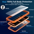 thumbnail image 6 of AICase for iPhone 17 Pro Case Waterproof Built-in Screen Protector, [Full Body Shockproof] [Dustproof] [IP68 Underwater] Phone Case Orange/Clear, 6 of 11