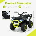 thumbnail image 3 of OLAKIDS 24V Ride on Car, Kids ATV Quad with Bluetooth, Music, LED Lights, Power Display, Rear Storage Rack, Spring Suspension, Electric 4 Wheeler for Kids Boys Girls Aged 3+ Years, 3 of 9