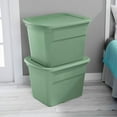 thumbnail image 6 of Sterilite 18 Gal Stackable Storage Tote with Handles, Crisp Green (24 Pack), 6 of 6