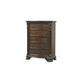 thumbnail image 3 of Vintage Traditional Style 5-Drawer Chest Made With Wood in Walnut, 3 of 5