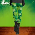 thumbnail image 2 of Audhol St Patricks Day Leggings for Women Women's St. Patrick's Day Autumn and Winter Leggings Artistic Printed Soft Stretchy Pants St Patricks Day Pants A 3XL, 2 of 4