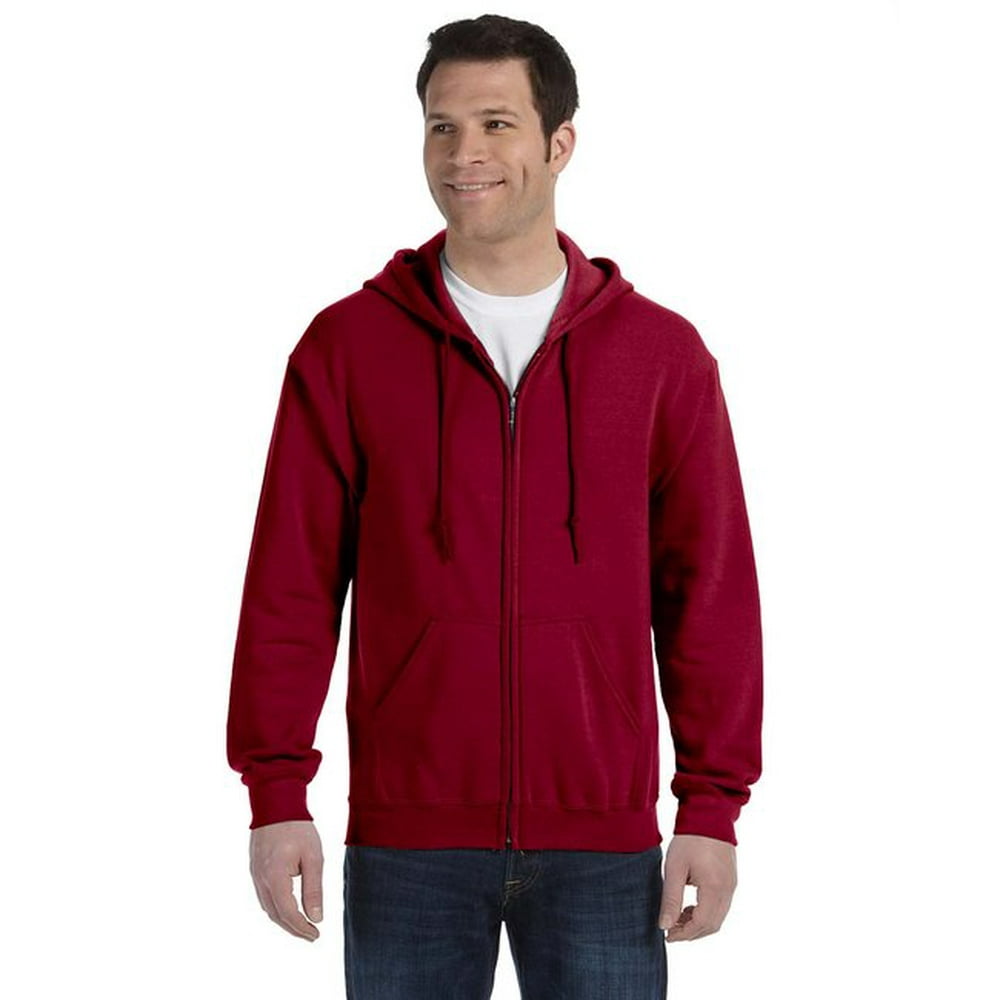 Gildan Adult Heavy Blend™ 50/50 FullZip Hooded Sweatshirt CARDINAL