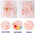 thumbnail image 4 of Small Dog Dress, Girl Puppy Bling Princess Skirt Dress with Plush Balls,Chihuahua Yorkie Clothes Outfit for Birthday Wedding Party Pink XL, 4 of 7