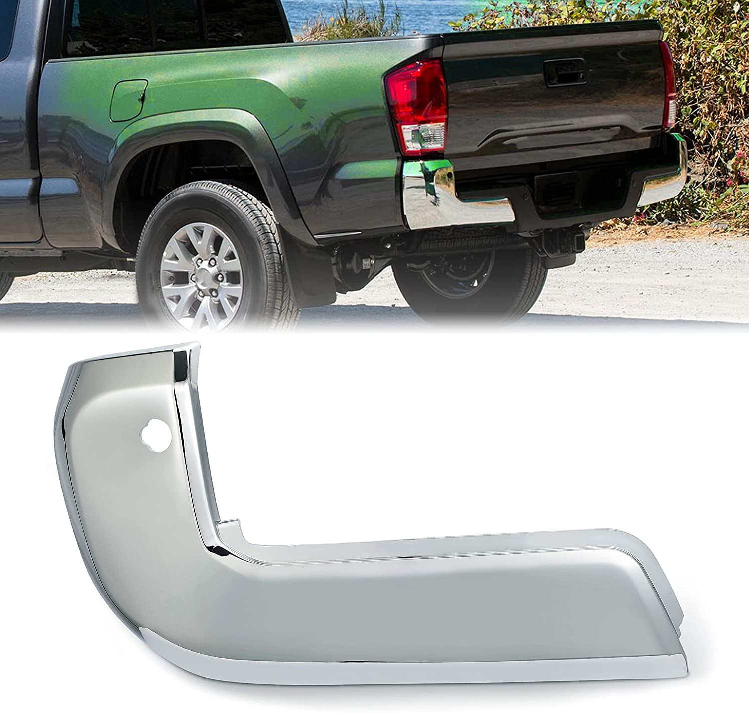 Garage-Pro Rear Bumper End Compatible with 2016-2020 Toyota Tacoma End Cap Chrome Passenger Side 