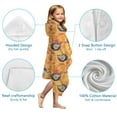 thumbnail image 7 of Fall Hedgehog Apple Leaf Pattern Hooded Bath Towel，50"x30" for Ages 3 To 12 Kids, Quick Dry Lightweight Soft Microfiber Hood Beach Towel Cover Up for Kids, 7 of 7