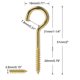 thumbnail image 2 of 30pcs Ganchos de Techo para Tazas de 1-1/4 Pulgadas, Ganchos de Tornillo para Techo y Pared, Gran Colgador, Tono Dorado, 2 of 7