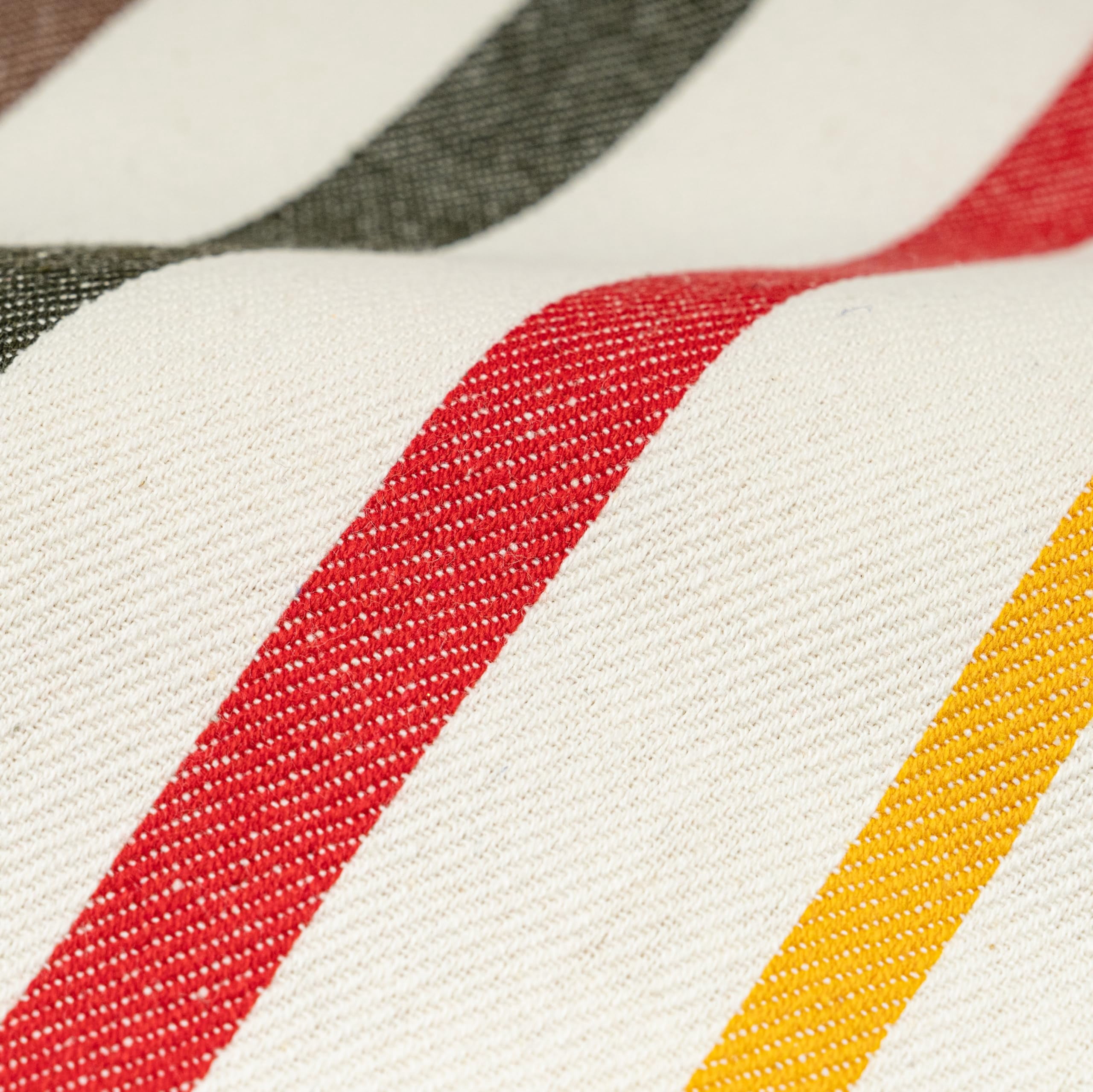 Harvest Striped Dish Towels, Absorbent, 30x20", Cotton (Fall, Pack of 6)