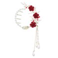thumbnail image 1 of Pince à Cheveux Rose, Pince à Queue de Cheval à Franges, Accessoire de Tête pour Femmes, 1 of 8
