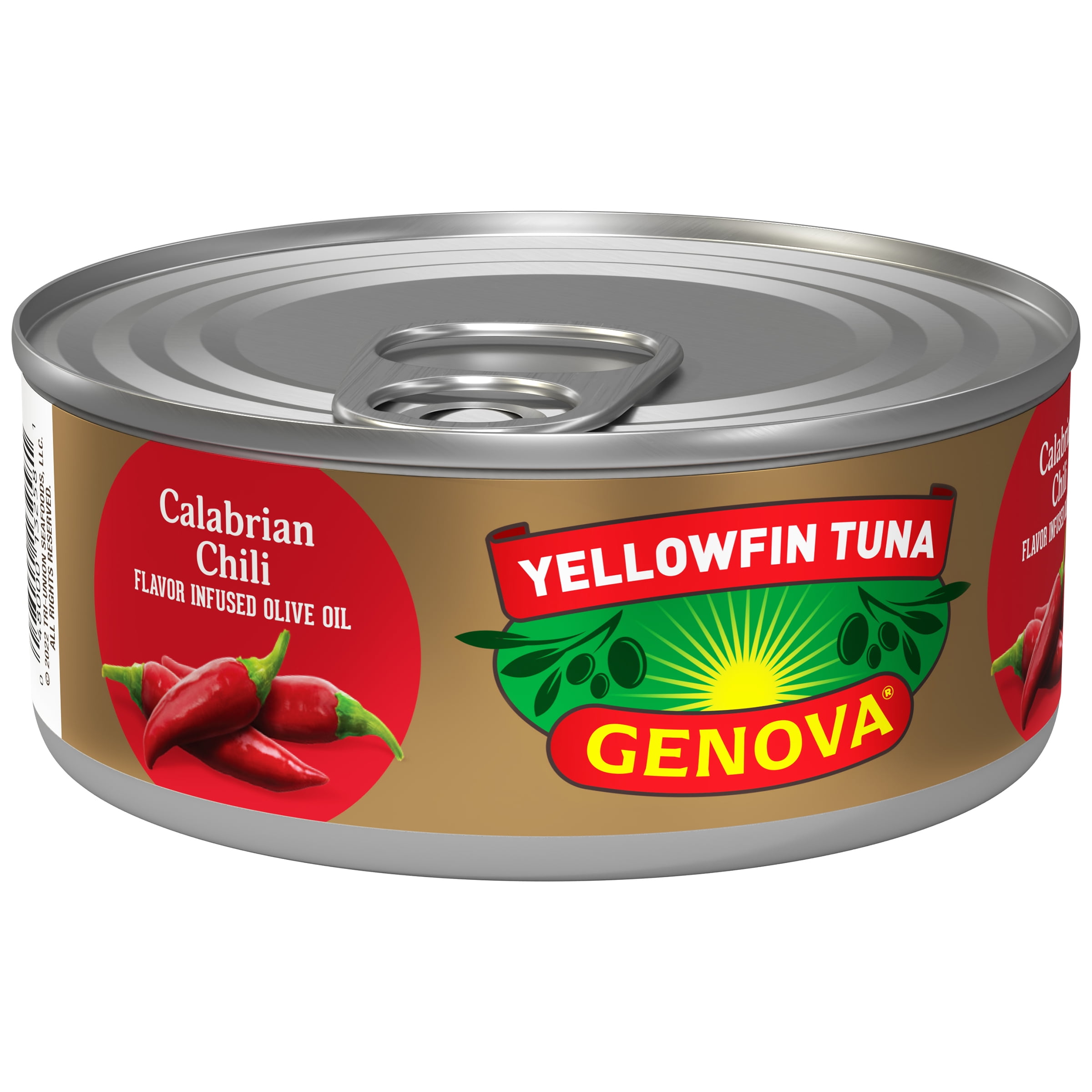 (6 pack) Genova Premium Yellowfin Tuna in Calabrian Chili Infused Olive Oil 5 oz