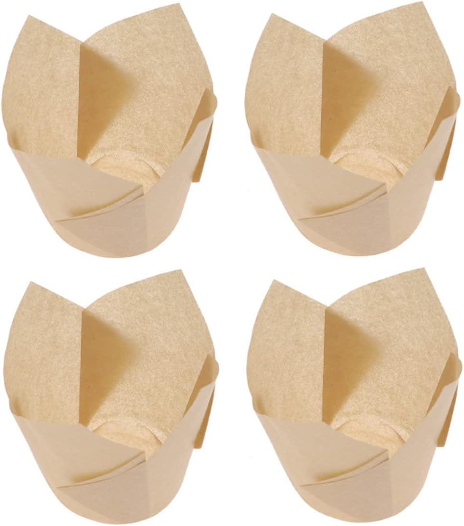 150pcs Silicone Muffin Large Cupcake Liners Natural Parchment Paper