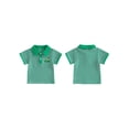 thumbnail image 2 of BemeyourBBs Toddler Baby Boy Golf Shirts Outfits Waffle Knit Striped Short Sleeve Half Button-up Collared Shirt Tops Infant Casual Summer Clothes, 2 of 8
