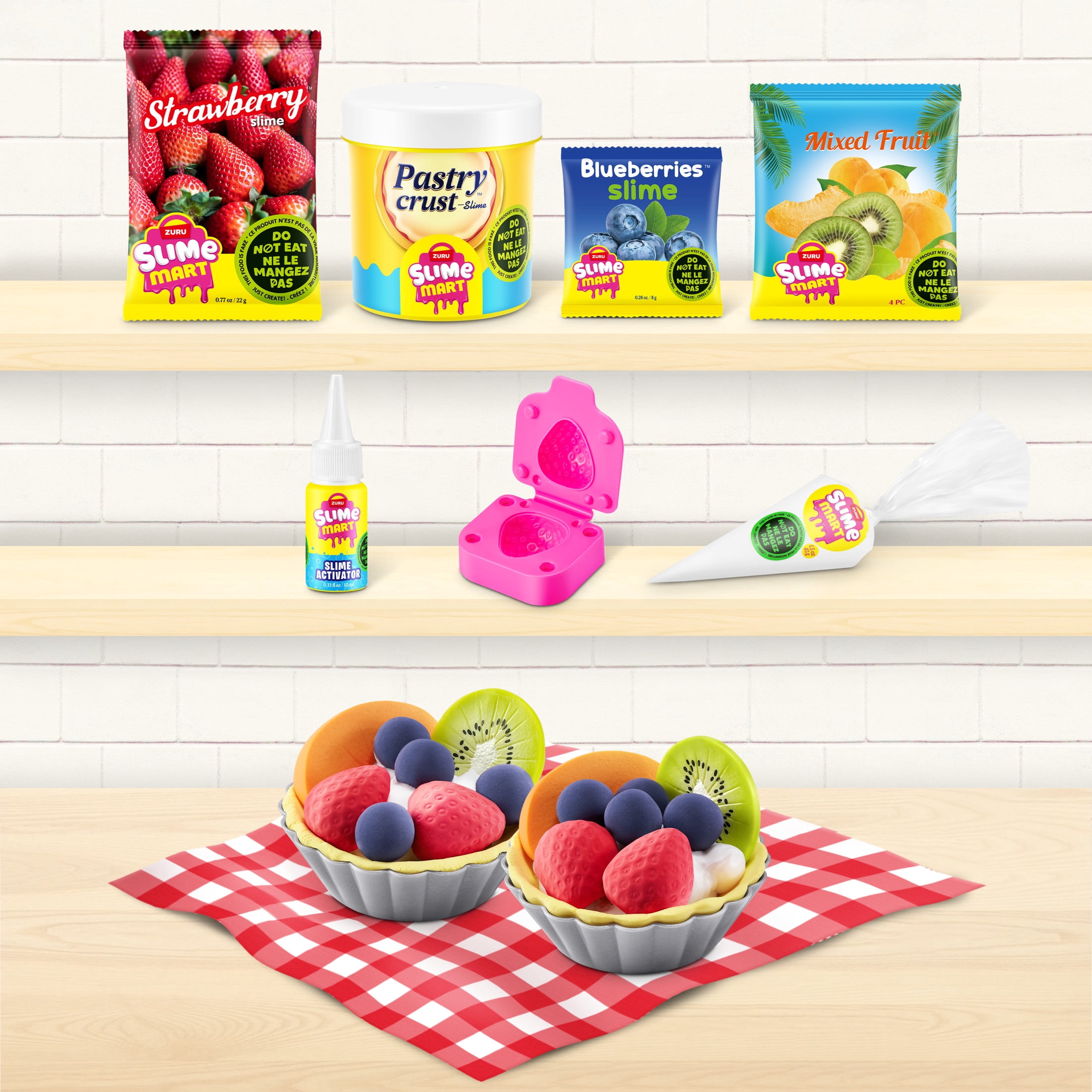 Slime Mart Small Bag Fruit Tart Pretend Play Food Themed DIY Slime Craft Toys by ZURU