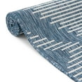 thumbnail image 6 of Unique Loom Outdoor Modern Collection Area Rug - Tambor (2' x 3' Rectangle Blue/Ivory), 6 of 11