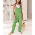 thumbnail image 3 of Jumpsuits for Women Casual Summer Overalls Sleeveless Spaghetti Strap Romper Jumpers Trendy Beach Vacation Outfits, 3 of 4