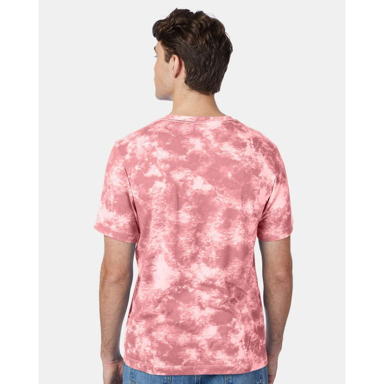 Mens pink best sale tie dye shirt