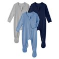 thumbnail image 1 of Pijamas para bebé Yoofoss 0-3 meses 3 piezas Azul/Gris/Marino, 1 of 5
