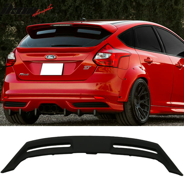 Compatible With 12 13 14 15 16 17 18 Ford Focus Hatchback St Oe Style Rear Roof Spoiler Window Wing Unpainted Abs 2012 2013 2014 2015 2016 2017 2018 Walmart Com Walmart Com