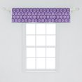 thumbnail image 2 of Ambesonne Vintage Window Valance, Hexagons Stripes Circles, 54" X 12", Blue Violet Grey White, 2 of 3
