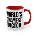 thumbnail image 3 of Worlds Okayest Doctor Funny Family Member Ceramic Accent Coffee Mug, 11oz, 3 of 4