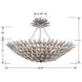 thumbnail image 6 of Broche 6 Light Antique Silver Ceiling Mount, 6 of 6