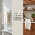 thumbnail image 6 of REGALWOVEN Jacquard Pattern Boho Decorative Hand Towels, 2 Pack Cotton Turkish Absorbent Soft Bathroom Towel Set White 13" x 29", 6 of 7