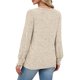 thumbnail image 5 of Tops bonitos para mujer,Camiseta de cuello en V para mujer, blusa informal de manga larga, top holgado, mezcla de algodón suave, ideal para el hogar y el uso diario, sopatenor, 5 of 9