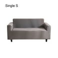 thumbnail image 1 of kurtrusly Solid Color Sofa Cover Elastic Couch Dust-proof Anti-slide Slipcover 1/2/3/4 Seater Covers Protector Full Coverage Silver gray S, 1 of 9