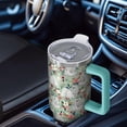thumbnail image 6 of OBREWU Maltese Dog and Flower Floral Tumbler with Handle and Lid,Maltese Dog and Flower Floral 40oz Double Wall Vacuum Insulated Tumbler,Cups Gift for Women and Men, 6 of 7
