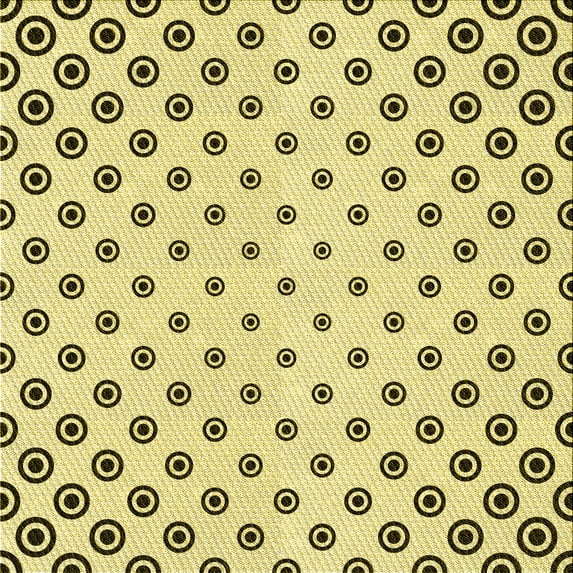 Ahgly Company Machine Washable Indoor Square Transitional Sun Yellow Area Rugs, 8' Square