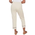 thumbnail image 2 of Alfred Dunner Womens Petite Geometric Cut Out Flat Front Ankle Pant, 2 of 4