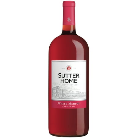 Sutter Home White Merlot, California Rose Wine, 1.5 L Glass Bottle, 12.5% ABV