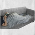 thumbnail image 5 of Grey Soft Flannel Fleece Throw Blanket, Soft Abstract Digital Print Design in Purity Inspired Concept Style Urban Modern, Cozy Plush for Indoor and Outdoor Use, 70" x 90", Grey, by Ambesonne, 5 of 5