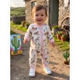 thumbnail image 4 of Cjfdfy Newborn Baby Boy Girl Western Fall Clothes Cowgirl Cactus Horse Print Long Sleeve Side Zipper Romper Infant Cute Farm Fall Winter Outfit 0-18 Months, 4 of 9