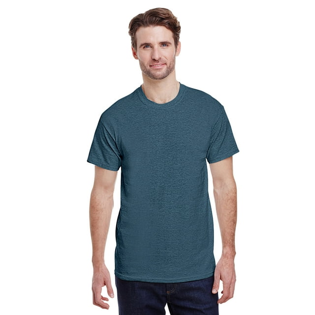 Gildan Heavy Cotton Adult Tee, G500 ,Heather Navy, 2XL