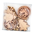 thumbnail image 5 of HOMYL 10 Pieces Christmas Wooden Hanging Ornament for Holiday Wedding Decor Sturdy Tree And Reindeer, 5 of 8