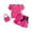 t#730Hot Pink2300, variant on CAIVO Kids Toddler Girls Short Sleeve Ribbed O-Neck Tops T Shirt Floral Skirts Shorts Bag Outfit Sets Cozy Clothing Sets