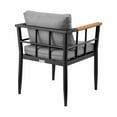 thumbnail image 5 of Armen Living Beowulf Outdoor Patio Dining Chairs in Aluminum Set of 2, 5 of 9