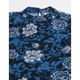 thumbnail image 3 of MoomayaWomens PrintedTurtle Neck Top,Cuffed QuarterSleeves Summer Chic Tops, 3 of 7