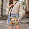 thumbnail image 5 of Kuiaobaty Hummingbird Daisy Print Women's Crossbody Bag, Medium Size Portable Leather Satchel Purse Crossbody, Zipped Pockets Messenger Handbag with Adjustable Strap for Travel, 5 of 7