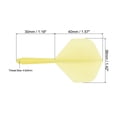 thumbnail image 2 of Uxcell Integrated Dart Shaft & Flights, 9 Pack Lightweight Dart Flight Set, Yellow, 2 of 5
