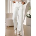 thumbnail image 5 of DOKOTOO Jeans for Women High Waisted Wide Leg Jeans Trendy Stretchy Denim Pants with Slanted Pockets Comfort Baggy Straight Leg (Plus Sizes Available), 5 of 8