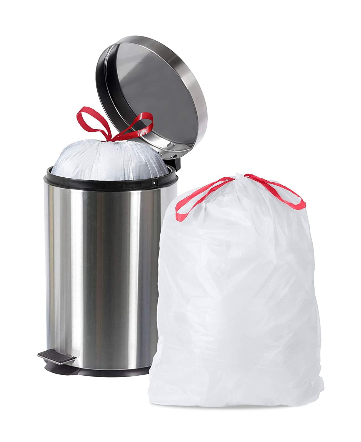 Drawstring Trash Bin Liner Bag 100 Gauge / 25 Micron Strong Plastic Bags 25 L Drawstring Trash Bin Liner Bag 100 Gauge / 25 Micron Strong Plastic Bags 25 L