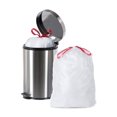 thumbnail image 1 of Pack of 25 White Trash Can Liners with Draw Tape 36.5 x 44.5 Low Density Trash Bags 36 1/2 x 44 1/2 Thickness 1 Mil 45 Gallon Unprinted Poly Bags for Packing Disposing Waste Kitchen, Wholesale Price, 1 of 8