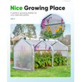 thumbnail image 5 of Quictent Mini Greenhouse, Portable Mini Green House for Outdoor w/ PE Cover, 71" W x 36" D x 36" H Reinforced Cloche Green House (White), 5 of 10