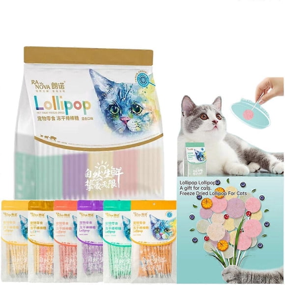 Lickable Wet Cat Treats,Celery Pets Lollipop Cat Treat, Freeze Dried Lollipop