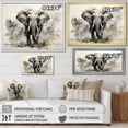thumbnail image 4 of Designart "The Elegance Of Elephant Motion" Animals Elephant Floater Framed Wall Decor, 4 of 5