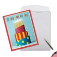 thumbnail image 4 of NobleWorks Oversize Birthday Greeting Card From Us 8.5 x 11 Inch with Envelope (1 Pack) Big, Jumbo Bday Bold Bright Cakes - Tiered J10346FBDG-US, 4 of 6