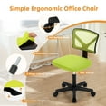 thumbnail image 5 of CONCETTA Ergonomic Home Office Mesh Desk Chair, Small Space, Armless Rolling Chair for Adults, Green, 5 of 8